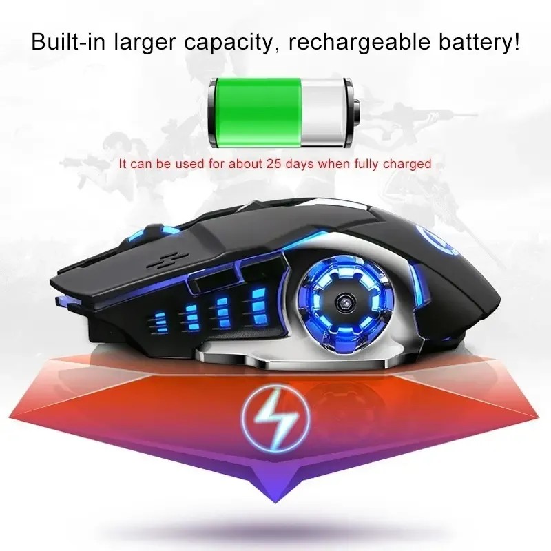 Mouse Óptico Gamer Yindiao A4 1600dpi 3 Modos Con Luz