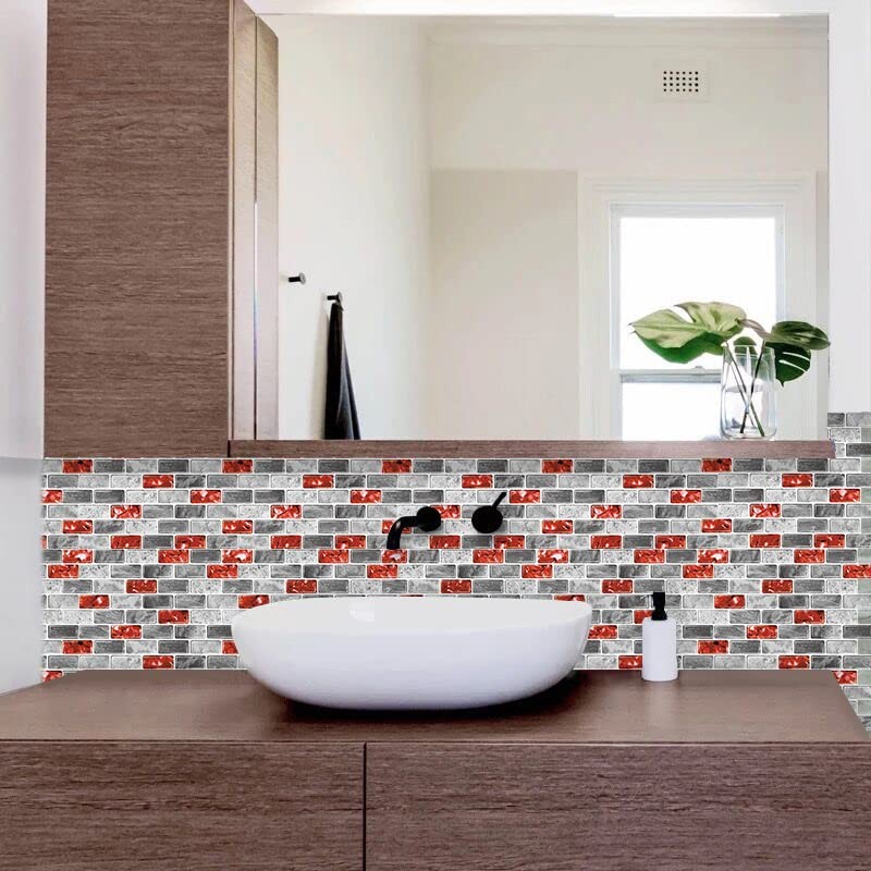 WalDecoo Marble Peel and Stick Backsplash for Kitchen, 10-Sheet Stick