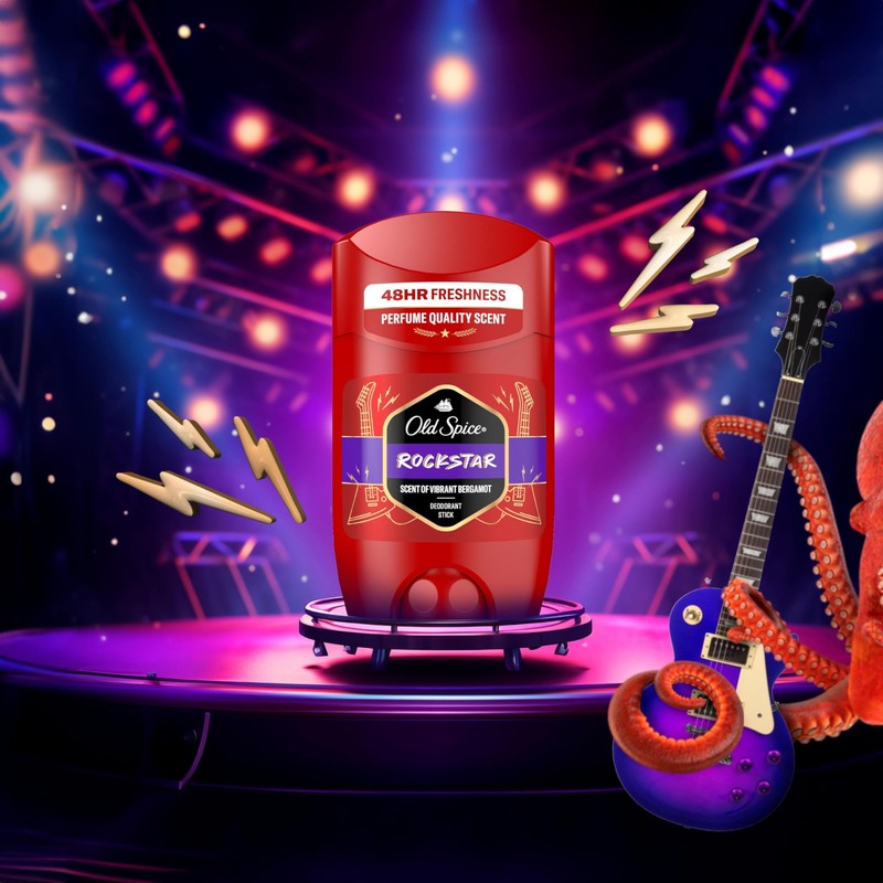 Old Spice Rockstar Deo Stick für Männer, 50ml, 48H Frische,