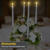 Tuanse 20 Pack White Flameless Taper Candles Flickering Bulk Long