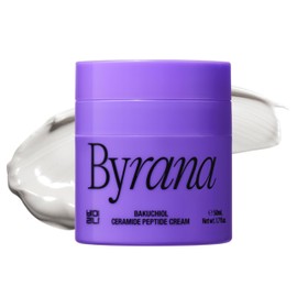 BYRANA Bakuchiol Ceramide Peptide Cream Face Moisturizer with Bakuchiol, Ceramides, 9 Peptides & Fermented Black Ginseng for Fine Lines, Dry & Sensitive Skin, 1.7 oz