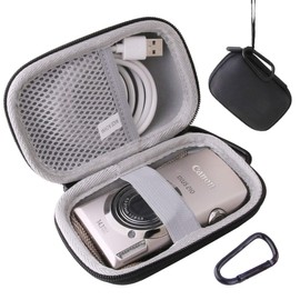 JINMEI Hard EVA Carrying Case Compatible with Canon PowerShot ELPH 360 Digital Camera/IXY650/IXY 180 /Sony Cyber-Shot DSC-W830/WX350/WX500 Digital Camera storage case (black)