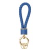 sourcing map 1 Pack Braided Leather Keychain, Keychain Ring Woven