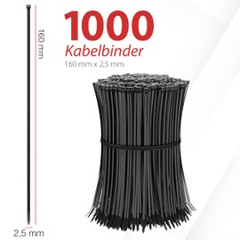 HeiKab Industrial Cable Ties Professional Cable Ties UV-resistant Black