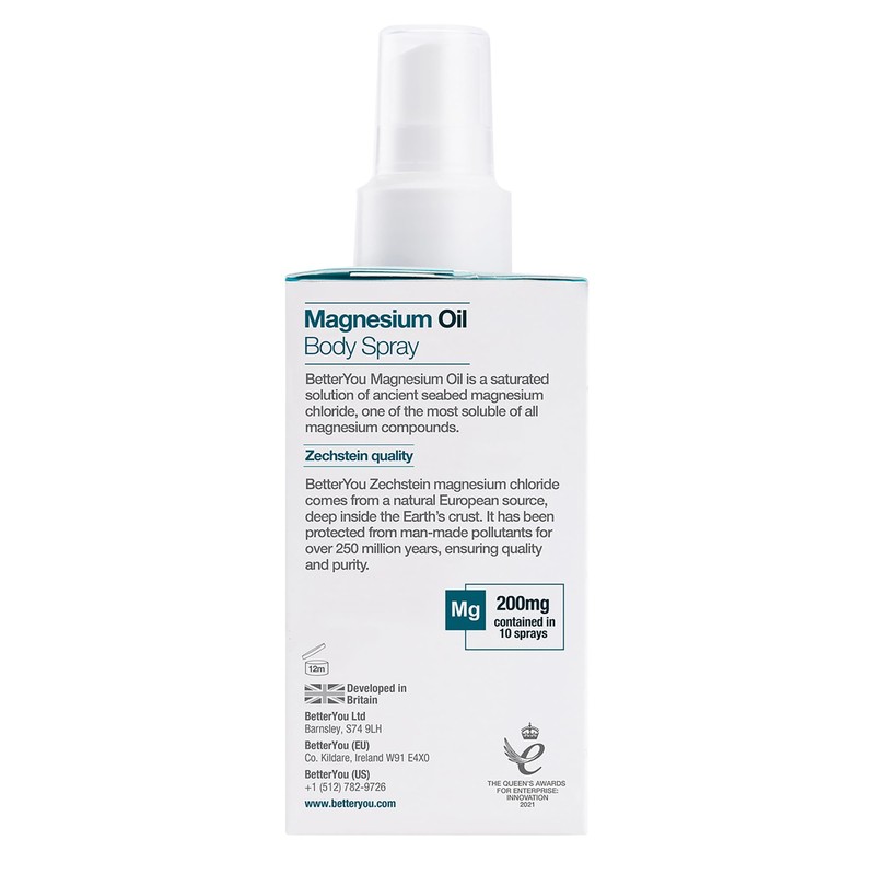 BetterYou Magnesium Oil Body Spray - Pure Magnesium Chloride Muscle