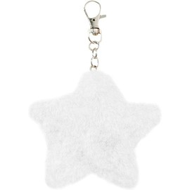 Gowxs Five-Pointed Star Pendant Key Ring Adorable Plush Ornament Pendant Cute Car Key Ring Backpack Decoration Handbag Charm Star Keyring Pink, pink