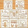 HOWAF Pack of 8 Easter Stencils Plastic Drawing Stencils Happy