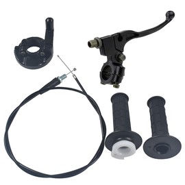 7/8" Left Clutch Brake Handle and 48" Hand Grip Throttle Cable Kit for Coleman CT200U Trail200 Trail Mini Bike MB165 MB200 Warrior Heat 5.5HP 6.5HP 196cc 212cc For Honda 80 Suzuki Motorcycle Bike