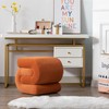 Hdxdkog Foot Stool, Modern S-Shape Velvet Ottoman Makeup Chair Footstool