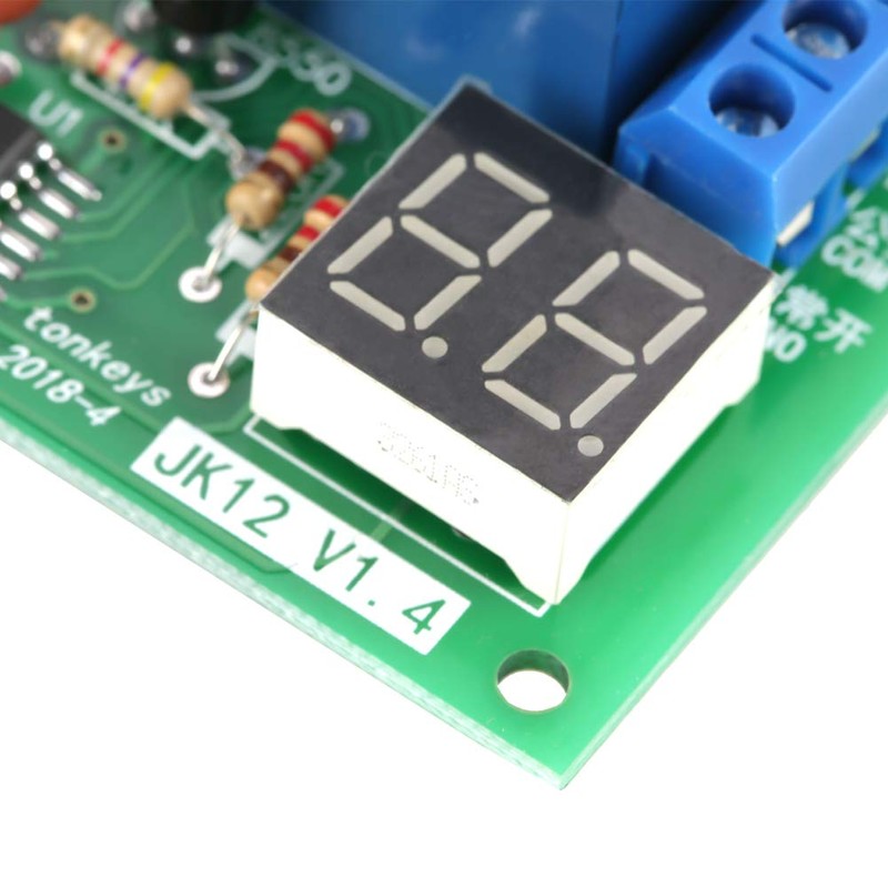 Timer Relay Module, DC 12V LED Display Countdown Timing Timer