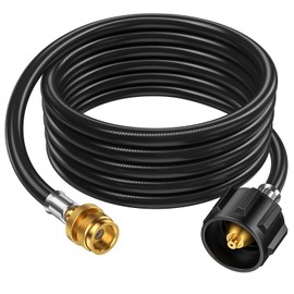 Alloxity 12FT Propane Hose Adapter 1lb to 20lb, Propane Tank Adapter Hose 20 lb to 1 lb, Propane Tank Hose, Propane Grill Hose Fit for Weber Q Grill, Coleman Camping Stove, Mr Buddy Heater
