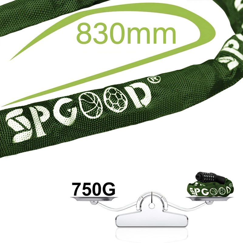 SPGOOD Bicycle Lock (14 Colours) with Numbers and High Security