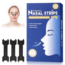 Tiras nasales,120pcs Tiras Nasales Antironquidos,Mejor Respiración y Sueño,Para mujeres hombres,Dile adiós a los ronquidos y disfruta de un sueño confortable