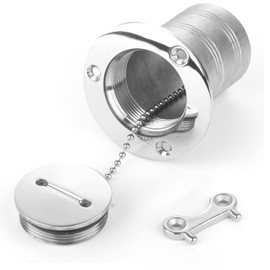 Atibin Yacht Steel Fuel Cap Boat Key Stainless Fuel Filler Deck Diesel Fill Gas Cap Marine Water Hardware SUS316 1-1/2''