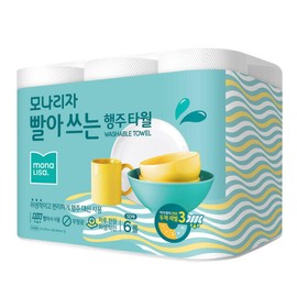 Monalisa 모나리자 빨아쓰는 키친타올 50매 6롤 1개 Mona Lisa Kitchen Towel 50 Sheets 6 Rolls