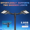 LEDMO 90° Tenon Adaptor with 2 arms, Double 2-3/8" Round