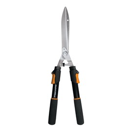 Fiskars Power-Lever Hedge Shears - 25"-33" Extendable Handle - Plant Cutting Scissors - Yard and Garden Tools - Orange/Black