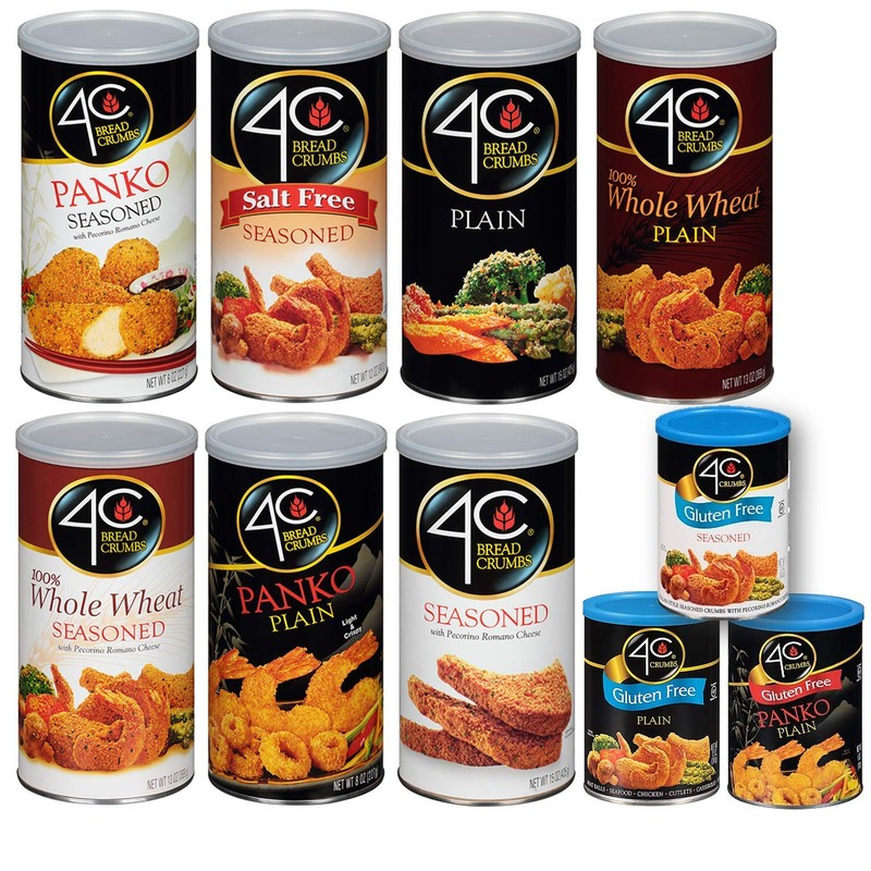 4C Salt Free Bread Crumbs, Seasoned, Premium Regular & Gluten