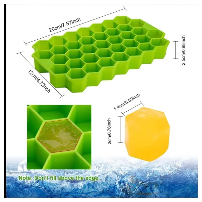 Ice Cube Trays with Lid (Blue)