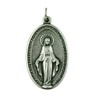 Our Lady of Grace 1 3/4 Inch Silver Tone Miraculous
