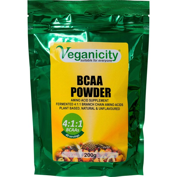 Veganicity Fermented BCAA 4:1:1 Powder : Amino Acid Supplement :