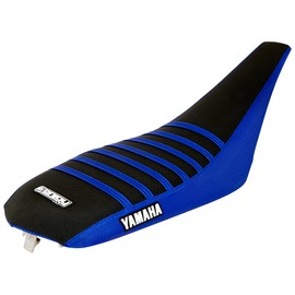 Enjoy Mfg Seat Cover - Compatible Fit for 2001-2005 Yamaha Raptor 660 Raptor 660R - #199 (Blue Sides / Black TOP / Blue Ribs)