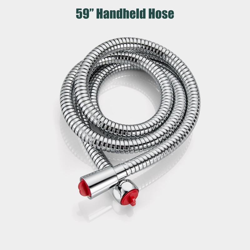 Heyalan SUS304 Stainless Steel Handheld Shower Wand High Pressure Luxury