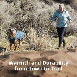 Ruffwear, Stumptown Insulated and Reflective, Cold Weather Winter Jacket for Dogs, Rock Green, X-Large