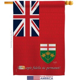 Ontario House Flags Pack Regional Canada Provinces Canadian Territories Region Country Particular Area USA Applique Small Decorative Gift Yard Banner Made In 28 X 40