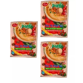 Unbranded Pack of 3 - Gia Vi Pho Bo Beef Flavor Broth For Vietnamese Noodle Soup Pho