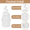 sourcing map 6Pcs Spiral Cone Nozzles, 3/4" Male PP Plastic