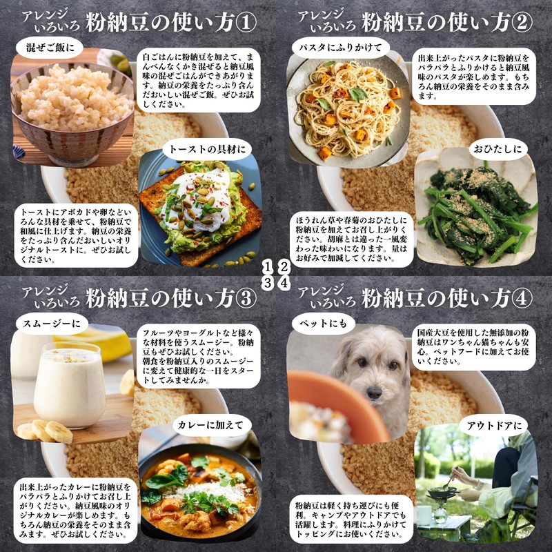 自然健康社 粉納豆 100g×2個 粉末 納豆 粗挽き 無添加