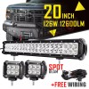 MAYELLO LED Light Bar 20 Inch 126W Spot Flood Combo