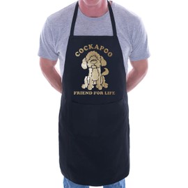 Print4U Cockapoo Dog Lover Gift BBQ Cooking Funny Novelty Apron Black