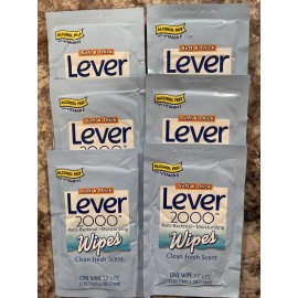 6 Vintage Collectible Lever 2000 Moisturizing Wipes Clean Fresh Scent EXP 12/02