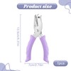 Gaaines 6mm Single Hole Punch, Purple, Plastic, Compact & Portable,