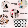 Polka Dot Black White Travel Toiletry Bag for Women and