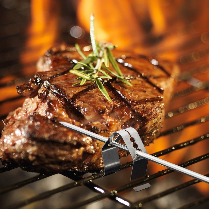 8 Pcs Meat Grill Thermometer Probe Holder Clip BBQ Temp
