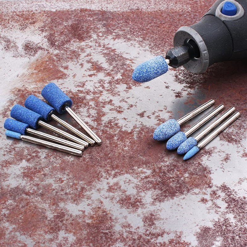 AUTOTOOLHOME 1/8" Shank Abrasive Mounted Stone Grinding Bits Sanding Drill