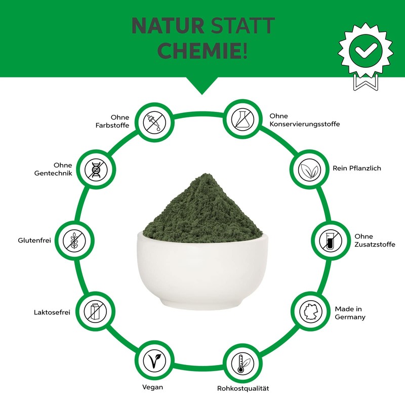 Organic Chlorella Powder, No Additives, Vegetable Quality Eltabia