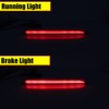 GTINTHEBOX Red Lens LED Bumper Reflector Lights for 2016 2017