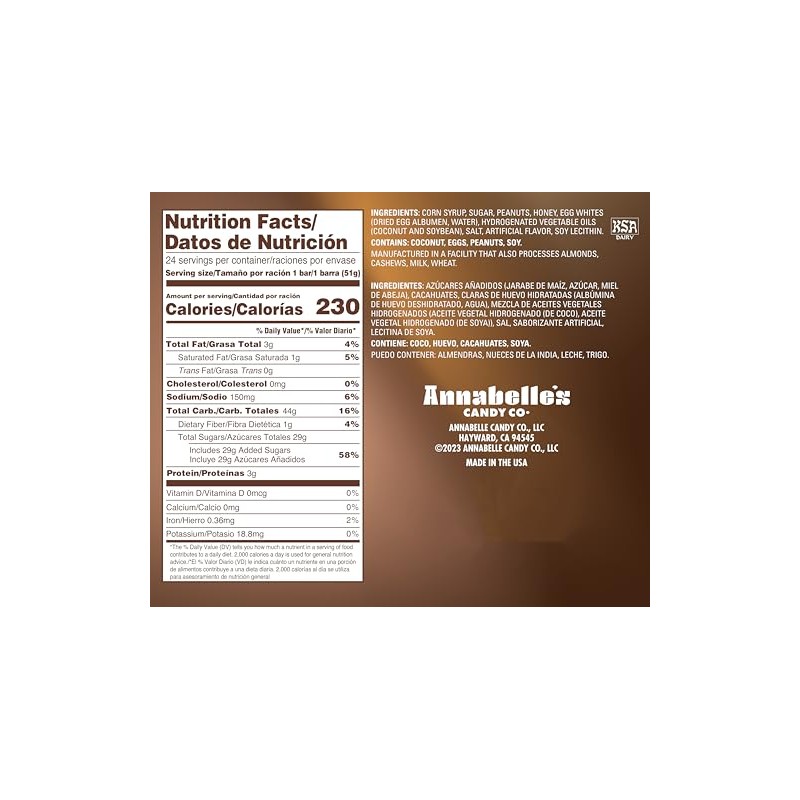 Annabelle's Big Hunk Candy Bar, 1.8-Ounce Bars (Pack of 24)