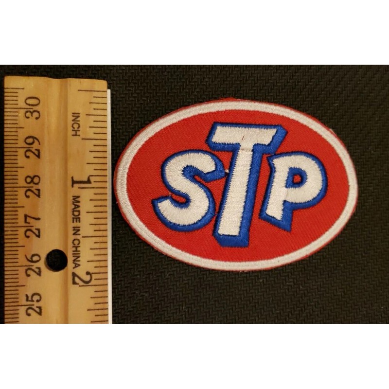 Unbranded STP Logo Patch Automotive Racing Motor Oil Embroidered Iron