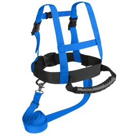 Odoland Kids Ski Snowboard Training Harness Toddler Skiing Harness with Removable Leash Speed Control Teaching for Beginners, Blue