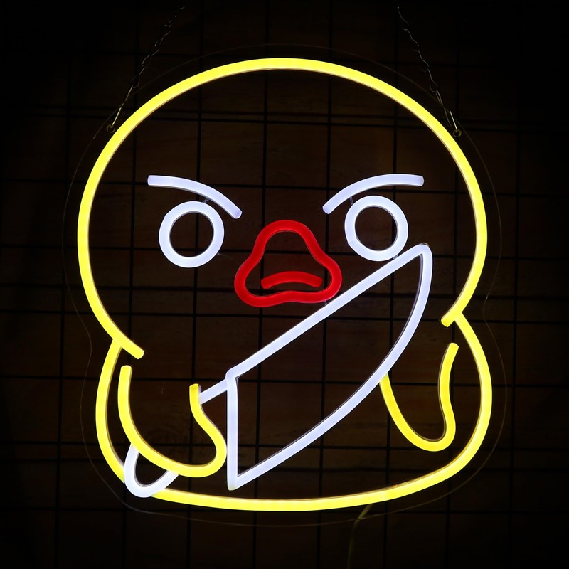 Murder Duck Neon Sign with Knife Duck Lamp Led Neon