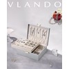 Vlando Accessory Case, 2 Layers, Large Capacity, Jewelry Box, Removable