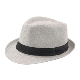 URTERYSER Fedora Hat, Short Brim Fedora Solid Color Beach Summer Sun Hat Ganster Accessory