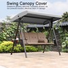 Swing Canopy Cover, 75.2x47.2in Waterproof UV Resistant Windproof Garden Replacement