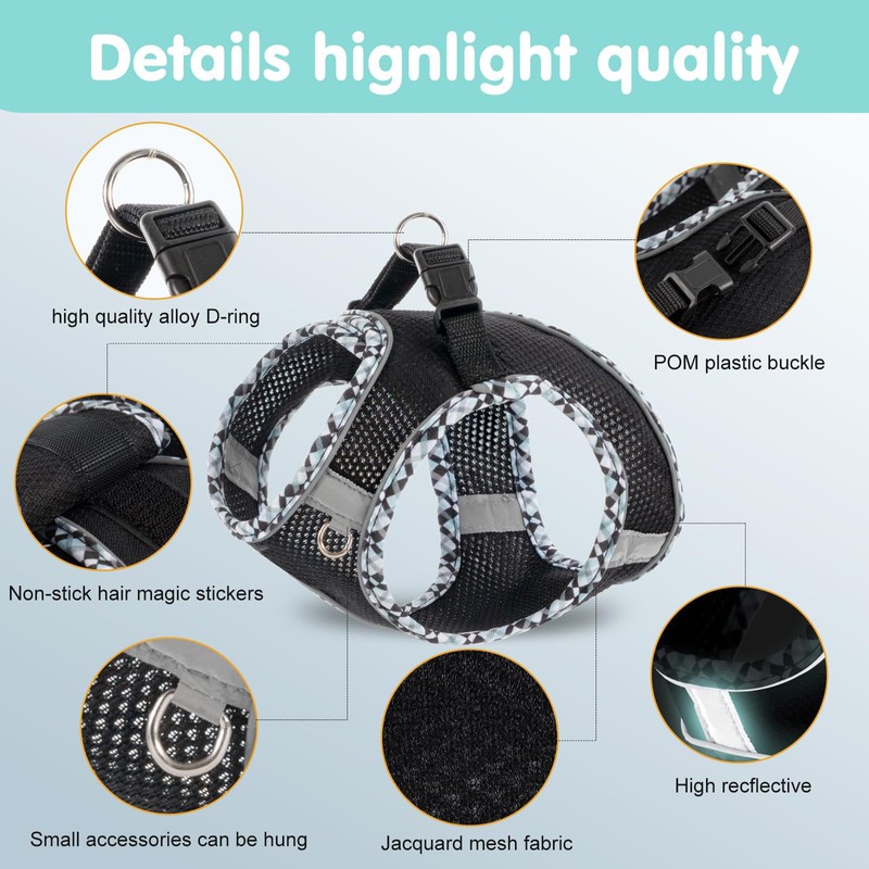 Dog Harness & Leash Set - No Pull Soft Breathable