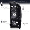PIT66 Rear Tail Light w/Blubs Driver Left Side Compatible with